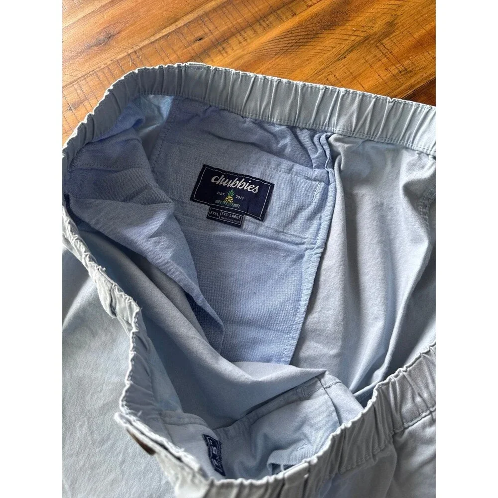 Chubbies Men’s XXXL Light Blue Shorts 5.5 Inch Stretch Waist EUC